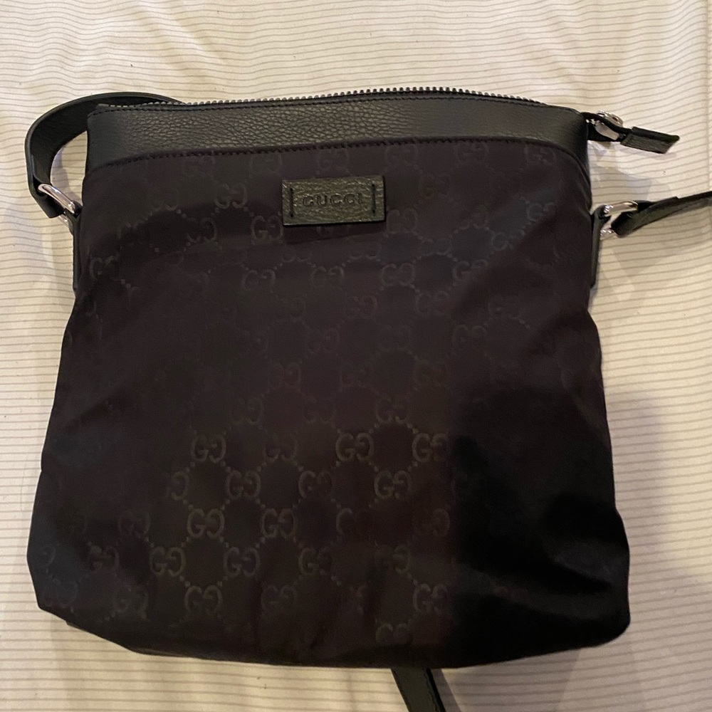 NWOT Gucci GG Logo Nylon Crossbody Bag